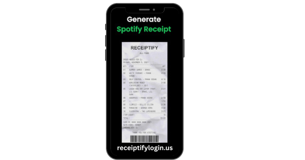Generate Receiptify Receipt
