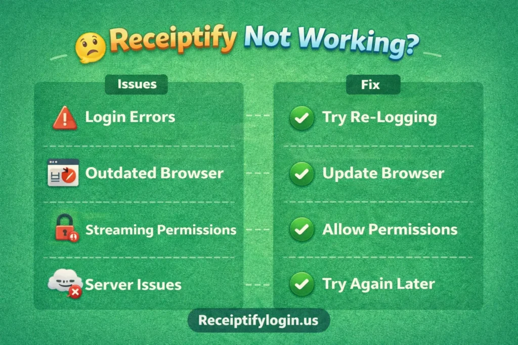 Receiptify Not Working