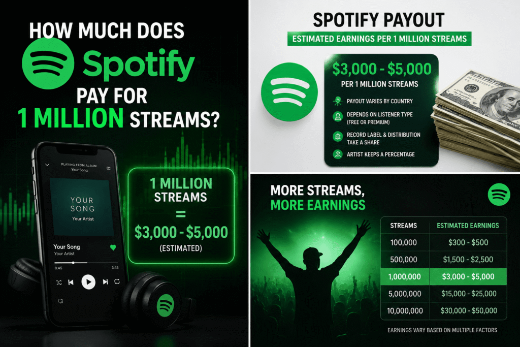 How Much Does Spotify Pay for 1 Million Streams